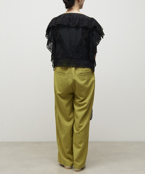 Firsthand(ファーストハンド)の「Firsthand/ファーストハンド 機能性素材 リネンライク バイカラー イージーパンツ / ウォッシャブル / 接触冷感(その他パンツ・レディース・ベージュ/ブラック/ブルーグリーン・MEDIUM/SMALL)」の21枚目の写真