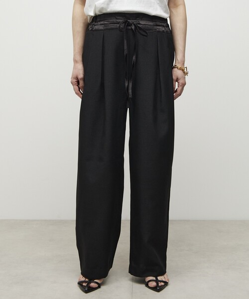 Firsthand(ファーストハンド)の「Firsthand/ファーストハンド 機能性素材 リネンライク バイカラー イージーパンツ / ウォッシャブル / 接触冷感(その他パンツ・レディース・ベージュ/ブラック/ブルーグリーン・MEDIUM/SMALL)」の14枚目の写真