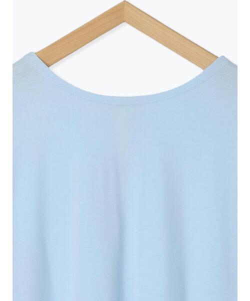 Samansa Mos2 blue(サマンサモスモスブルー)の「◎【接触冷感】バックリボンTシャツ(Tシャツ/カットソー・レディース・チャコールグレー/オフホワイト/サックスブルー・F)」の11枚目の写真