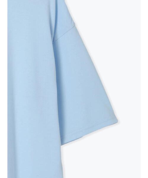 Samansa Mos2 blue(サマンサモスモスブルー)の「◎【接触冷感】バックリボンTシャツ(Tシャツ/カットソー・レディース・チャコールグレー/オフホワイト/サックスブルー・F)」の12枚目の写真