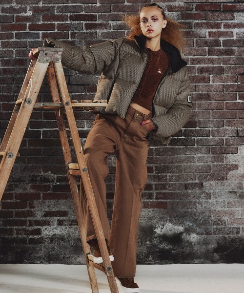 DOUBLE STANDARD CLOTHING(ダブルスタンダードクロージング)の「Chic-Tweed ガンクラブチェックダウン(ダウンジャケット/コート・レディース・ベージュ・36)」の5枚目の写真