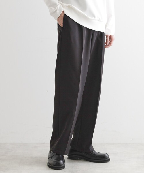 tk.TAKEO KIKUCHI(ティーケータケオキクチ)の「◆【セットアップ対応】360度ストレッチ ワイドテーパードパンツ(その他パンツ・メンズ・ブラック/ブルー/ブラウン系その他・01/02/03/04)」の2枚目の写真