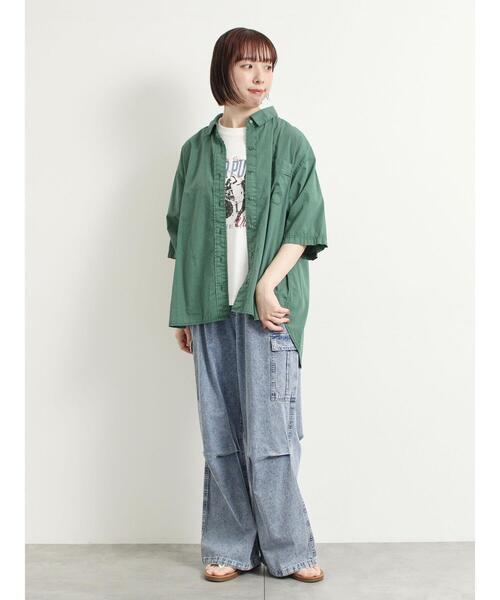 SM2（エスエムツー）の「[接触冷感]バンドモチーフアソートプリントTシャツ（Tシャツ/カットソー・レディース・グレー/チャコールグレー/サックスブルー/オフホワイト・F）」の9枚目の写真