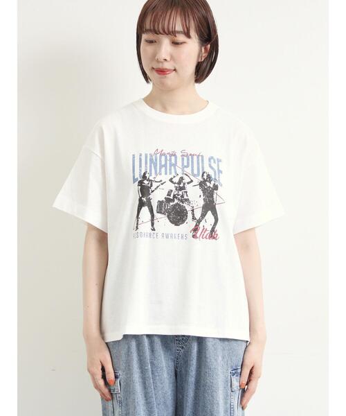 SM2（エスエムツー）の「[接触冷感]バンドモチーフアソートプリントTシャツ（Tシャツ/カットソー・レディース・グレー/チャコールグレー/サックスブルー/オフホワイト・F）」の18枚目の写真