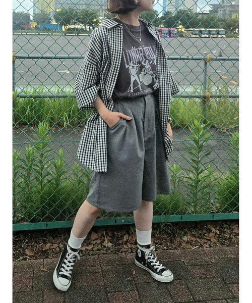 SM2（エスエムツー）の「[接触冷感]バンドモチーフアソートプリントTシャツ（Tシャツ/カットソー・レディース・グレー/チャコールグレー/サックスブルー/オフホワイト・F）」の7枚目の写真