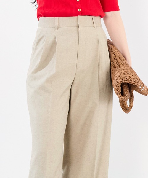 MICA&DEAL（マイカ＆ディール）の「麻混チノワイドパンツ〈2サイズ展開〉（チノパンツ・レディース・オフホワイト/ベージュ・34/36/38）」の19枚目の写真