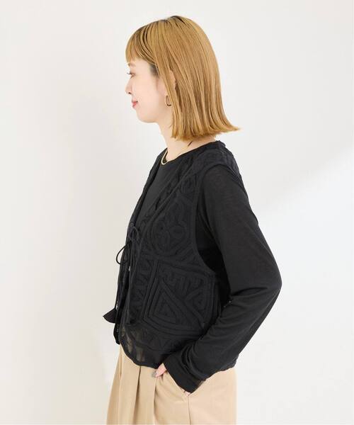追加3》【WEB限定】手洗い可 / メッシュ刺繍ベスト（その他
