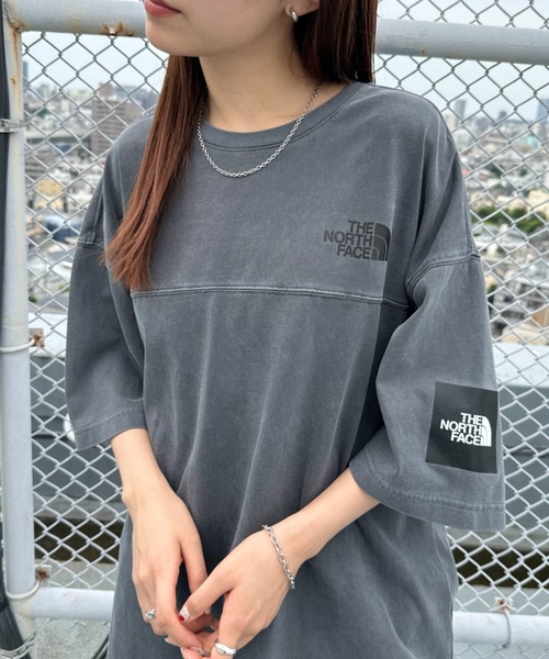 THE NORTH FACE(ザノースフェイス)の「国内未発売 THE NORTH FACE(ザ・ノースフェイス)/ワンポイントロゴ ステッチ 切り替え 半袖 Tシャツ/STITCH DYEING S/S R/TEE(Tシャツ/カットソー・レディース・ブラック/ホワイト/チャコールグレー/ベージュ・M/L/XL/XXL)」の19枚目の写真