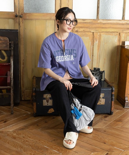 niko and...（ニコアンド）の「オリジナル太縁伊達メガネ（メガネ・レディース・ベージュ/ブラック・FREE）」の15枚目の写真