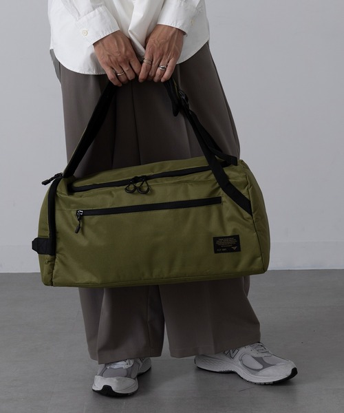 FORECAST(フォーキャスト)の「【FORECAST】3WAY ボストンバッグ トラベルバッグ 35L 大容量 旅行 アウトドア キャンプ 9126(ボストンバッグ・メンズ・カーキ/ブラック・FREE)」の10枚目の写真