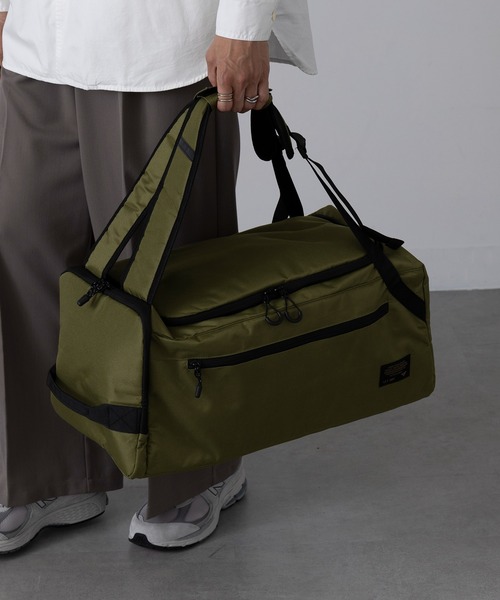 FORECAST(フォーキャスト)の「【FORECAST】3WAY ボストンバッグ トラベルバッグ 35L 大容量 旅行 アウトドア キャンプ 9126(ボストンバッグ・メンズ・カーキ/ブラック・FREE)」の11枚目の写真