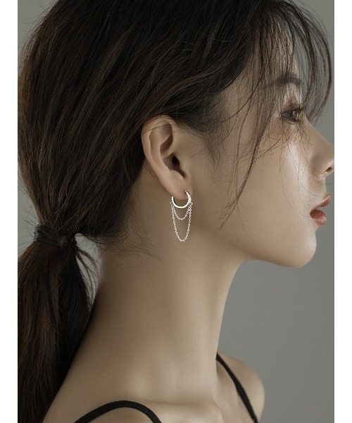 セール】サークルチェーンピアス【金属アレルギー対応】（ピアス