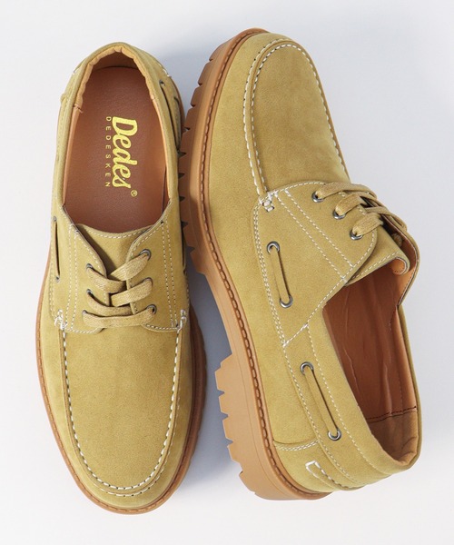 Dedes(デデス)の「Dedes / ラグソール モカシン デッキシューズ 厚底 レースアップ カジュアルシューズ (6398)(モカシン/デッキシューズ・メンズ・ブラック/グレー/ブラウン/ダークブラウン/ベージュ/ネイビー/ブラック系その他/ワイン・40/41/42/43/44)」の6枚目の写真