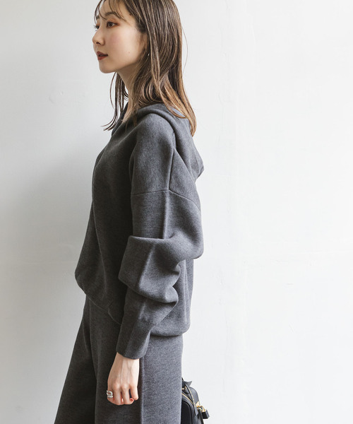 セール】《追加》接結タック編みフードプルオーバー（ニット/セーター