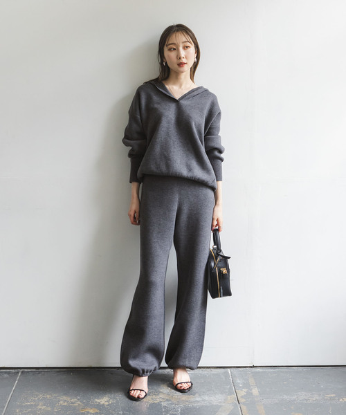 セール】《追加》接結タック編みフードプルオーバー（ニット/セーター