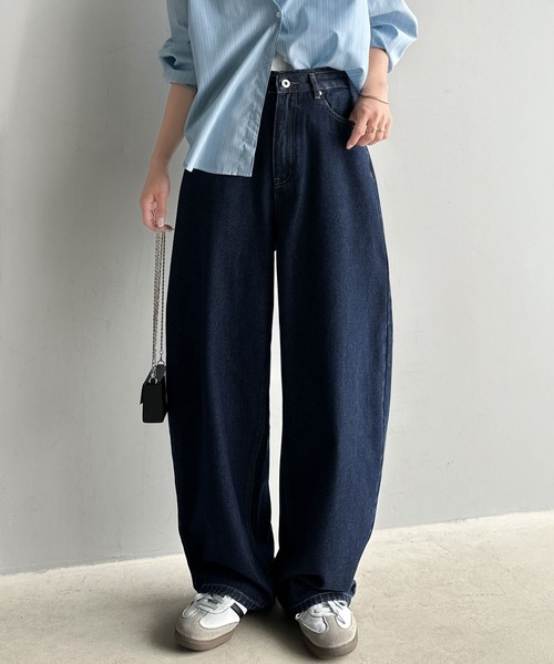 セール】こなれ感抜群の1本。ゆったりシルエットカーブデニムエッグ