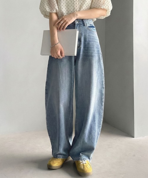 セール】こなれ感抜群の1本。ゆったりシルエットカーブデニムエッグ