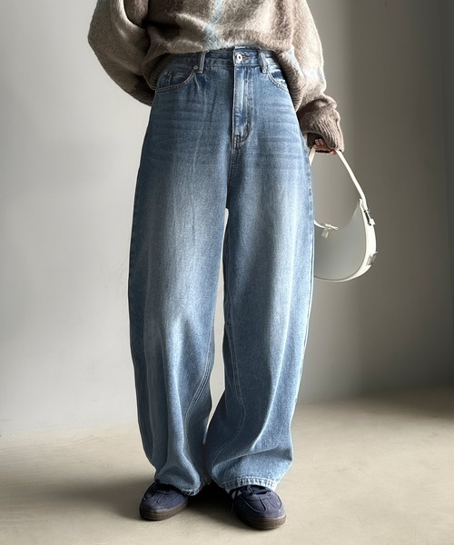 セール】こなれ感抜群の1本。ゆったりシルエットカーブデニムエッグ