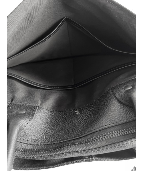 DECADE(ディケイド)の「ウォータープルーフレザービジトートバッグ (DCD-01511)/ Water Proof Cow Lether Tote Bag(トートバッグ・メンズ・ブラック/ブラック系その他・フリー)」の12枚目の写真
