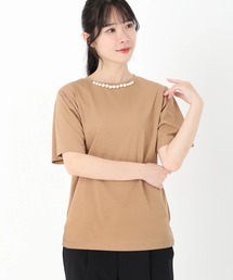 UV天竺_クランプルパールネックTシャツ