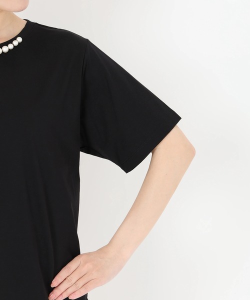 セール】UV天竺_クランプルパールネックTシャツ（Tシャツ