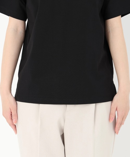 tシャツ UV天竺_クランプルパールネックTシャツ レディース セール】UV天竺_クランプルパールネックTシャツ（Tシャツ