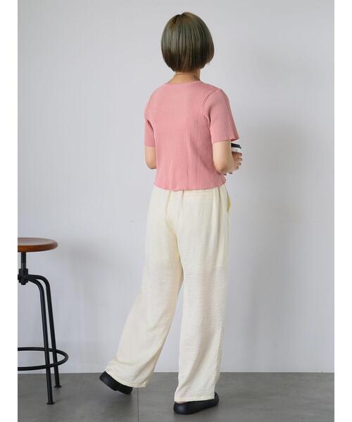 ehka sopo(エヘカソポ)の「サテンイージーパンツ(その他パンツ・レディース・キナリ/モカ/ブルー・F)」の10枚目の写真