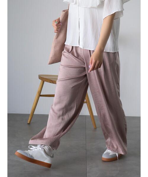 ehka sopo(エヘカソポ)の「サテンイージーパンツ(その他パンツ・レディース・キナリ/モカ/ブルー・F)」の18枚目の写真