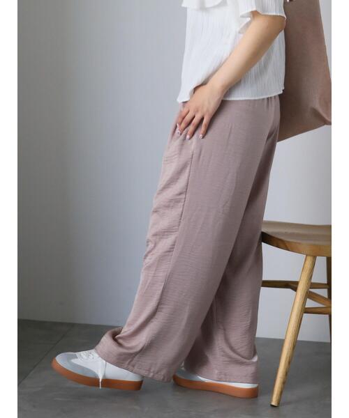 ehka sopo(エヘカソポ)の「サテンイージーパンツ(その他パンツ・レディース・キナリ/モカ/ブルー・F)」の19枚目の写真