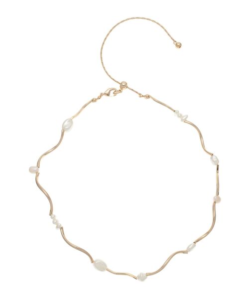 LAGUNAMOON（ラグナムーン）の「LADYランダムパールツイストミックスネックレス（ネックレス・レディース・シルバー/ゴールド・FREE）」の4枚目の写真