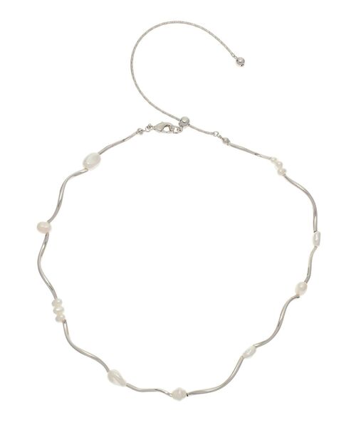 LAGUNAMOON（ラグナムーン）の「LADYランダムパールツイストミックスネックレス（ネックレス・レディース・シルバー/ゴールド・FREE）」の3枚目の写真