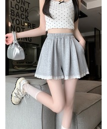 レース加工 ショートパンツ