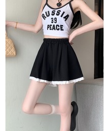 レース加工　ショートパンツ
