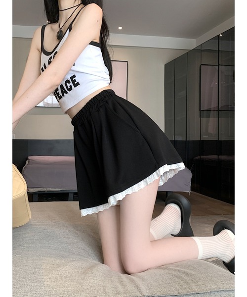 Ritzy(リッツィー)の「レース加工 ショートパンツ(その他パンツ・レディース・グレー/ブラック・M/L)」の12枚目の写真