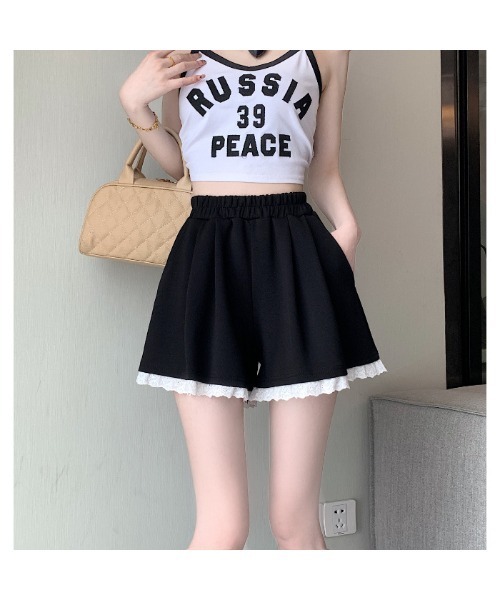 Ritzy(リッツィー)の「レース加工 ショートパンツ(その他パンツ・レディース・グレー/ブラック・M/L)」の8枚目の写真