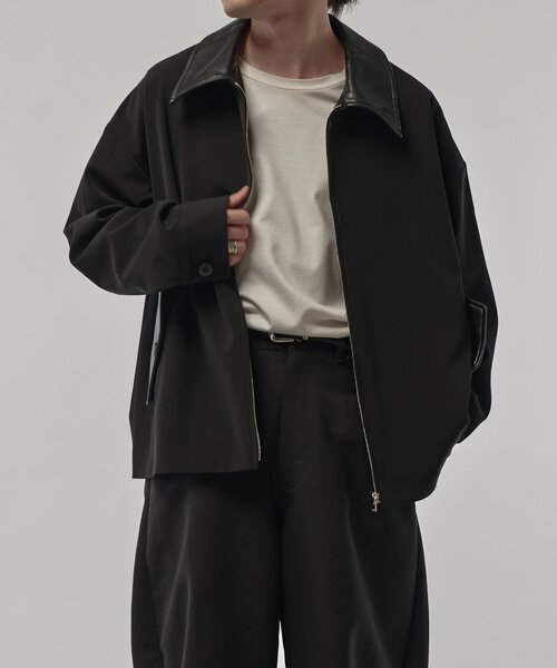 襟レザー切替ZIPブルゾン CULLNI exclusive for Lui's（ブルゾン