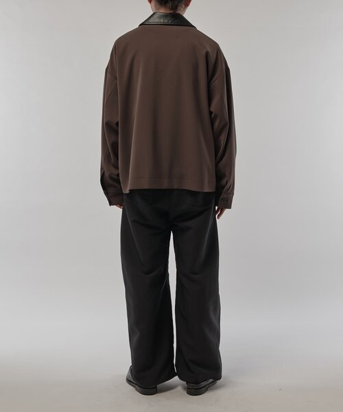 【CULLNI】　ブルゾン　ジップパーカー CULLNI パーカー 別注 Zip Up Hoodie With Washable Leather