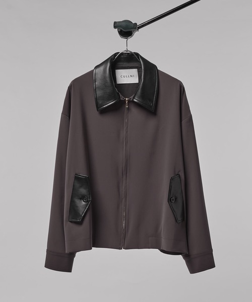 襟レザー切替ZIPブルゾン CULLNI exclusive for Lui's（ブルゾン