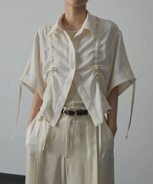 UNITED TOKYO（ユナイテッドトウキョウ）の「Adjustable Length Mesh Shirt｜ウォッシャブル/半袖/夏服（シャツ/ブラウス・レディース）」