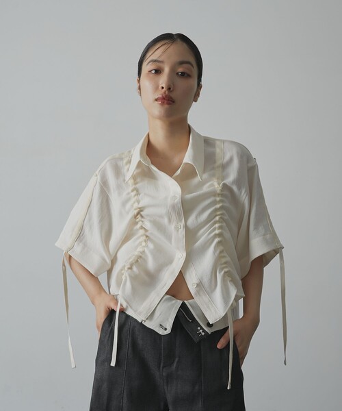 トップス UNITEDTOKYO Adjustable Length Mesh Shirt Adjustable Length Mesh Shirt｜ウォッシャブル/半袖/秋服