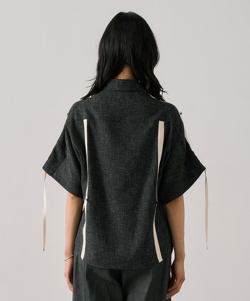 トップス UNITEDTOKYO Adjustable Length Mesh Shirt Adjustable Length Mesh Shirt｜ウォッシャブル/半袖/夏服/秋服