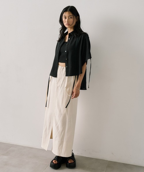 Adjustable Length Mesh Shirt｜ウォッシャブル/半袖/夏服/秋服