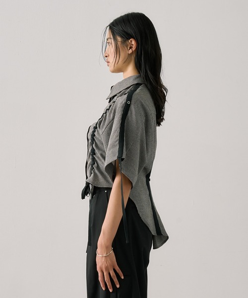 Adjustable Length Mesh Shirt｜ウォッシャブル/半袖/夏服/秋服