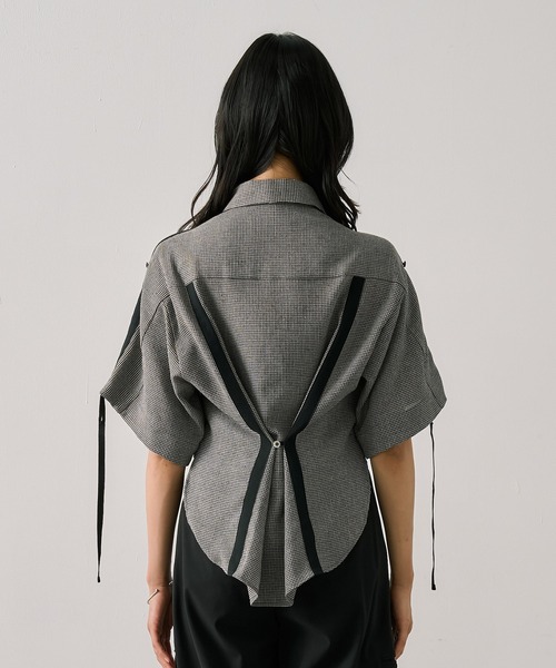 トップス UNITEDTOKYO Adjustable Length Mesh Shirt Adjustable Length Mesh Shirt｜ウォッシャブル/半袖/夏服/秋服