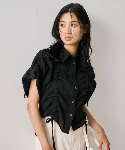 トップス UNITEDTOKYO Adjustable Length Mesh Shirt Adjustable Length Mesh Shirt|ウォッシャブル/半袖/秋服