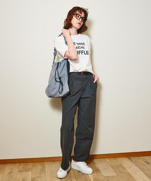 ○SOEUR/フリルハンドルショルダーバッグ/2WAY/A4サイズ対応