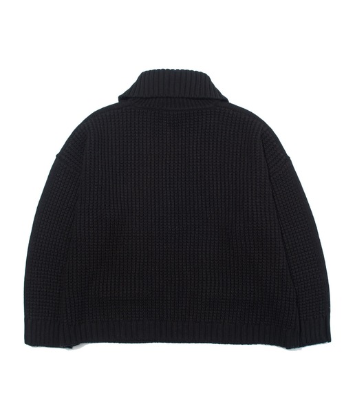 F/CE. （エフシーイー）の「F/CE. REVERSE PATTERN COLLAR KNIT / エフシーイー  リバースパターンカラーニット（ニット/セーター・メンズ・ブラック/アイボリー・SMALL）」の4枚目の写真