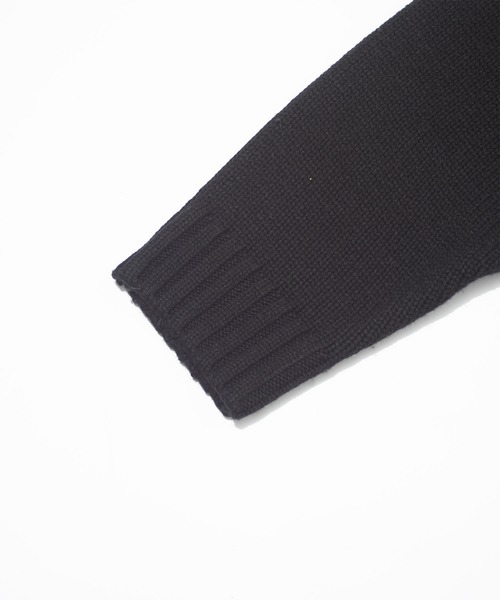 F/CE. （エフシーイー）の「F/CE. REVERSE PATTERN COLLAR KNIT / エフシーイー  リバースパターンカラーニット（ニット/セーター・メンズ・ブラック/アイボリー・SMALL）」の9枚目の写真