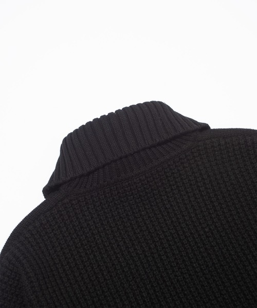 F/CE. （エフシーイー）の「F/CE. REVERSE PATTERN COLLAR KNIT / エフシーイー  リバースパターンカラーニット（ニット/セーター・メンズ・ブラック/アイボリー・SMALL）」の11枚目の写真