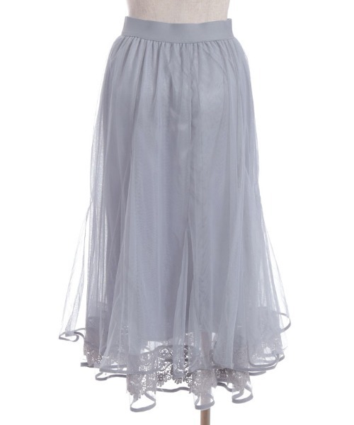 axes femme（アクシーズファム）の「裾レースチュールスカート（スカート・レディース・ブラック/グレー/キナリ・FREE）」の11枚目の写真